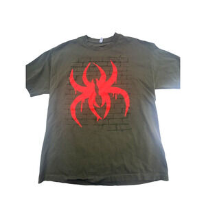 Krizz Kaliko Strange Music Vintage Rap T-shirt XL Y2K Spider Man Green